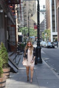 Slip Dress and Bomber Jacket. Oh Lola Blog. Kimberly Pfaehler.