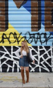 Button Down Skirt and Over the Knee Boots. Oh lola. Kimberly Pfaehler. Fall Trends.