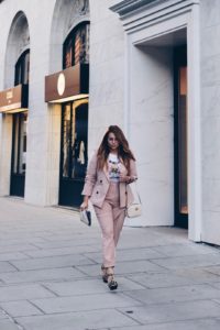 Suit Up! Lola Pfaehler. Blush Pant Suit, Washington D.C. Fashion and Lifestyle Blogger.